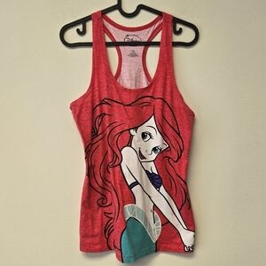 Disney Ariel The Little Mermaid Tank Top Red L